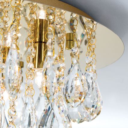 Κρυστάλλινο φωτιστικό οροφής CELESTE 6xG9/40W/230V διάμετρος 45 cm χρυσό