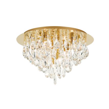 Κρυστάλλινο φωτιστικό οροφής CELESTE 6xG9/40W/230V διάμετρος 45 cm χρυσό