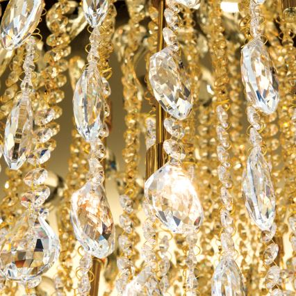 Κρυστάλλινο φωτιστικό οροφής CELESTE 12xG9/40W/230V διάμετρος 75 cm χρυσό