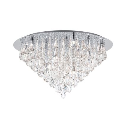 Κρυστάλλινο φωτιστικό οροφής CELESTE 12xG9/40W/230V διάμετρος 75 cm γυαλιστερό χρώμιο