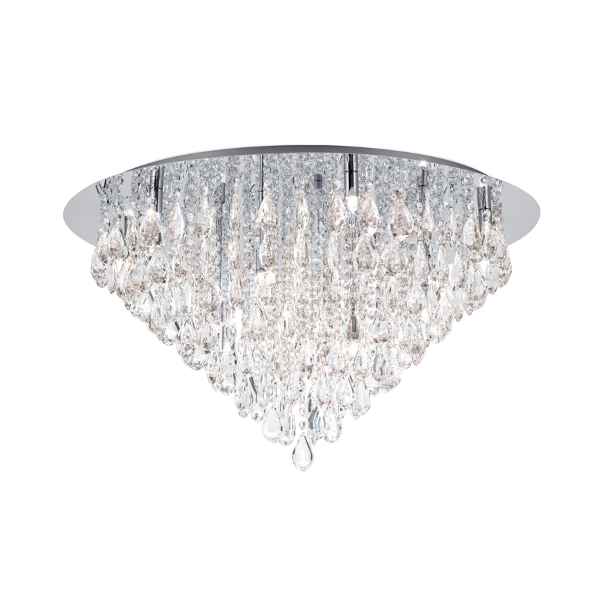 Κρυστάλλινο φωτιστικό οροφής CELESTE 12xG9/40W/230V διάμετρος 75 cm γυαλιστερό χρώμιο