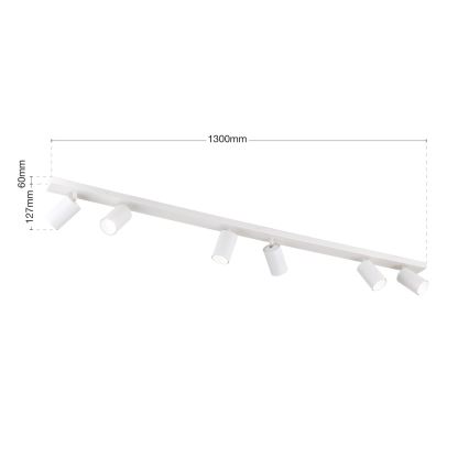 Φωτιστικό σποτ SEAN 6xGU10/13W/230V λευκό