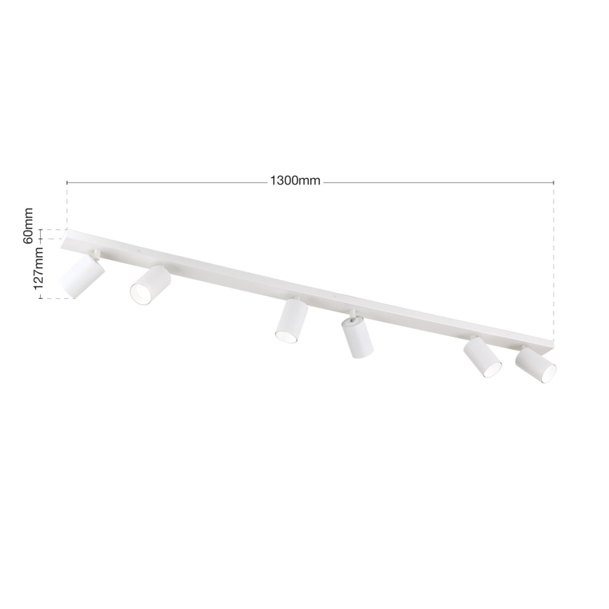 Φωτιστικό σποτ SEAN 6xGU10/13W/230V λευκό