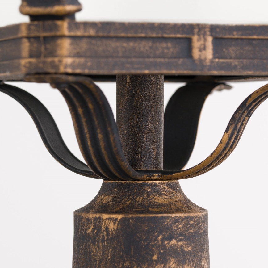 Εξωτερικό φωτιστικό AIKO 1xE27/60W/230V 115 cm IP23 μπρονζέ/πατίνα