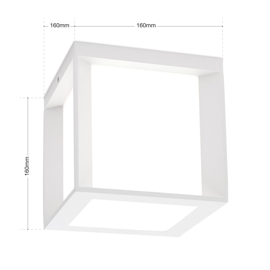 Φωτιστικό εξωτερικού χώρου HENRY 1xE27/15W/230V 16x16 cm IP44 λευκό