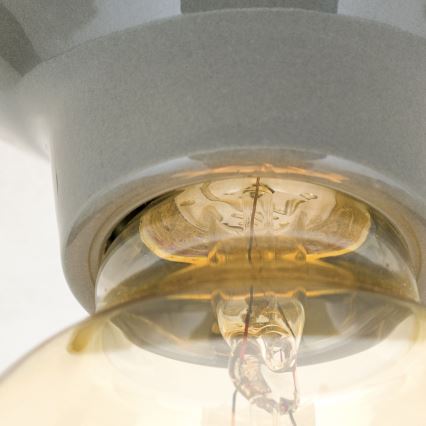 Φωτιστικό οροφής FROST 1xE27/60W/230V γκρι