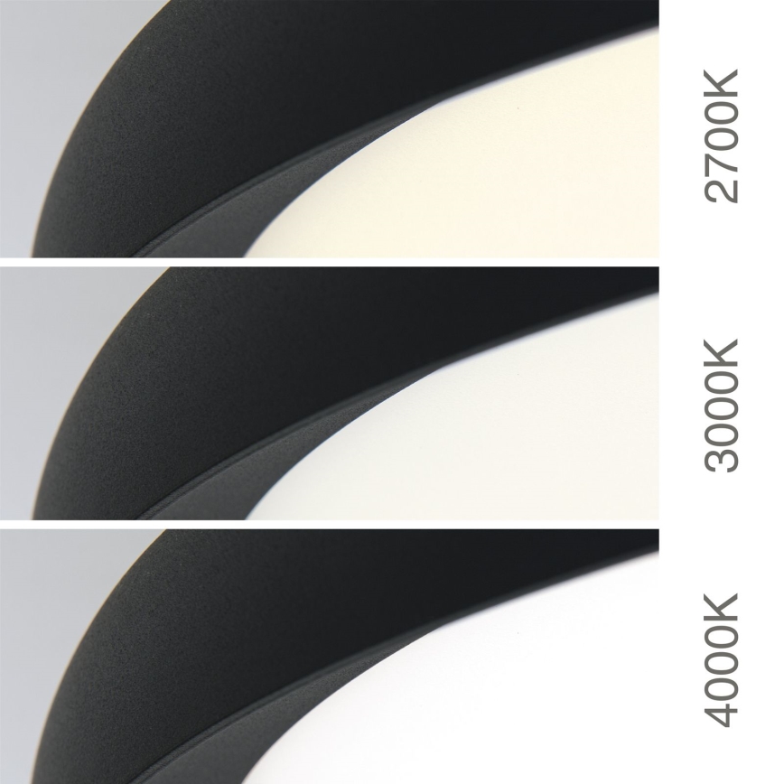 LED φωτιστικό οροφής KANT LED/50W/230V 2700/3200/4000K διάμ. 60 cm μαύρο