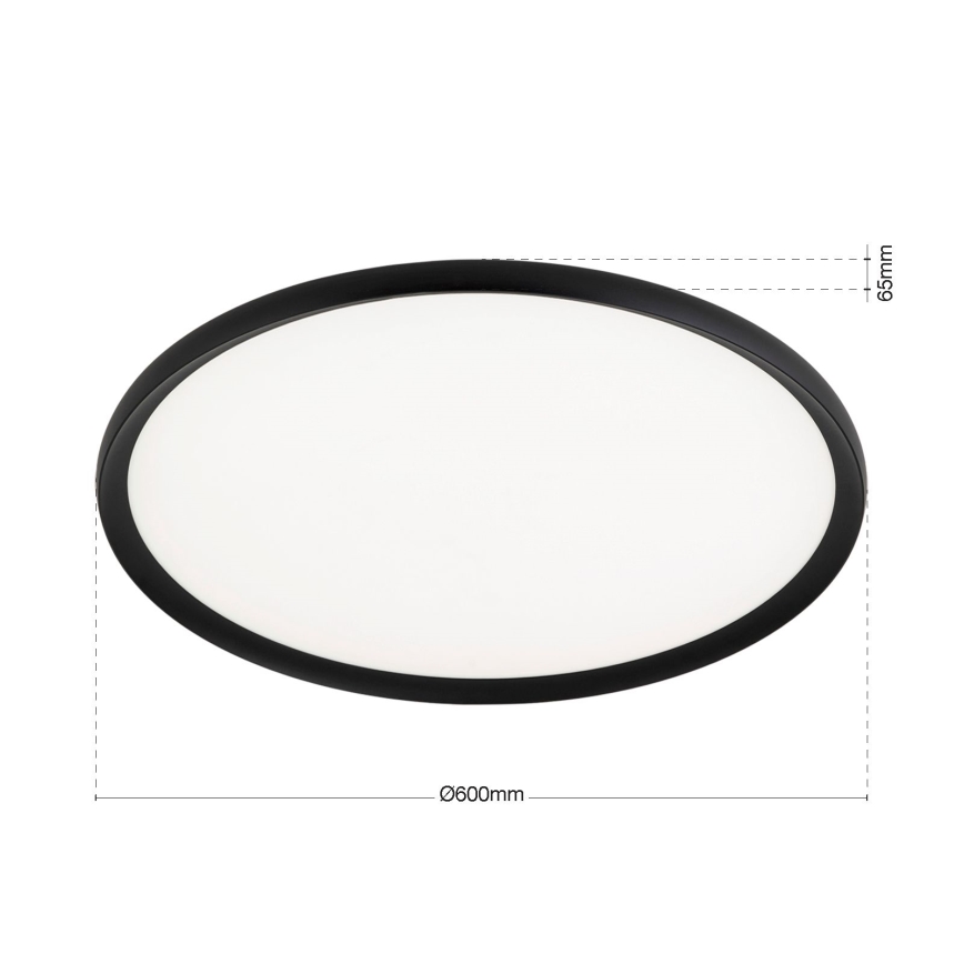 LED φωτιστικό οροφής KANT LED/50W/230V 2700/3200/4000K διάμ. 60 cm μαύρο