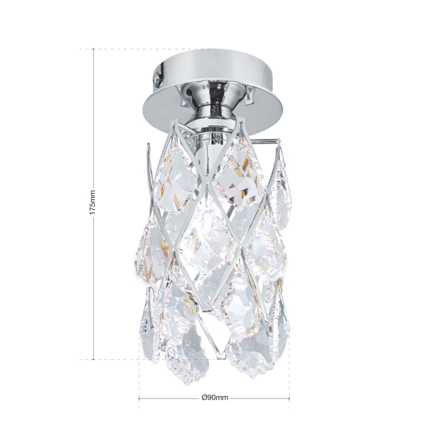 Φωτιστικό οροφής RITA 1xG9/40W/230V, διάμετρος 9 εκ., γυαλιστερό χρώμιο