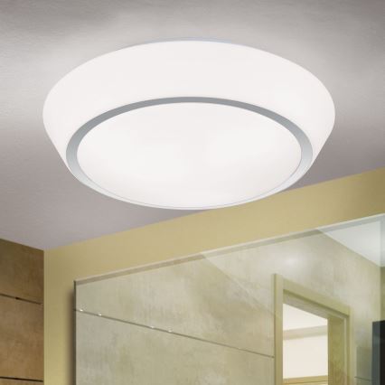 Φωτιστικό οροφής μπάνιου TENA 3xE27/60W/230V Ø 38 εκ. IP44 λευκό