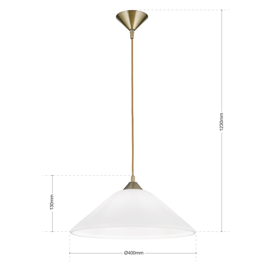 Κρεμαστό φωτιστικό οροφής GRADO 1xE27/60W/230V διάμετρος 40 cm ορείχαλκος