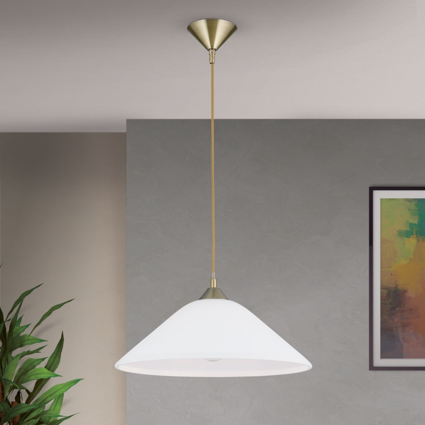 Κρεμαστό φωτιστικό οροφής GRADO 1xE27/60W/230V διάμετρος 40 cm ορείχαλκος