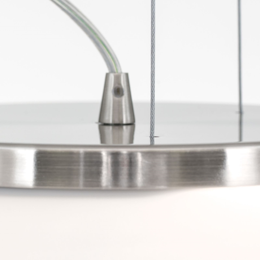 Κρεμαστό φωτιστικό οροφής BLANC 2xE27/60W/230V διάμετρος 49 cm ματ χρώμιο