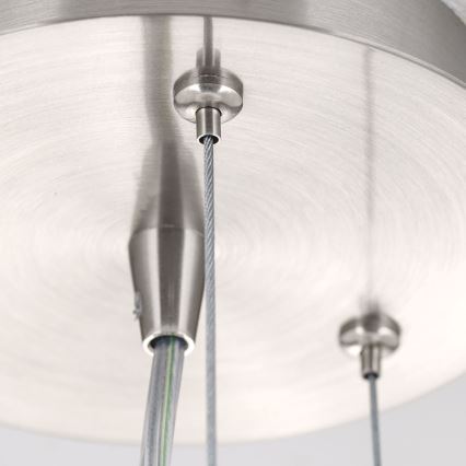 Κρεμαστό φωτιστικό οροφής BLANC 2xE27/60W/230V διάμετρος 49 cm ματ χρώμιο