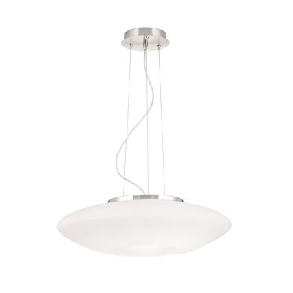 Κρεμαστό φωτιστικό οροφής BLANC 2xE27/60W/230V διάμετρος 49 cm ματ χρώμιο