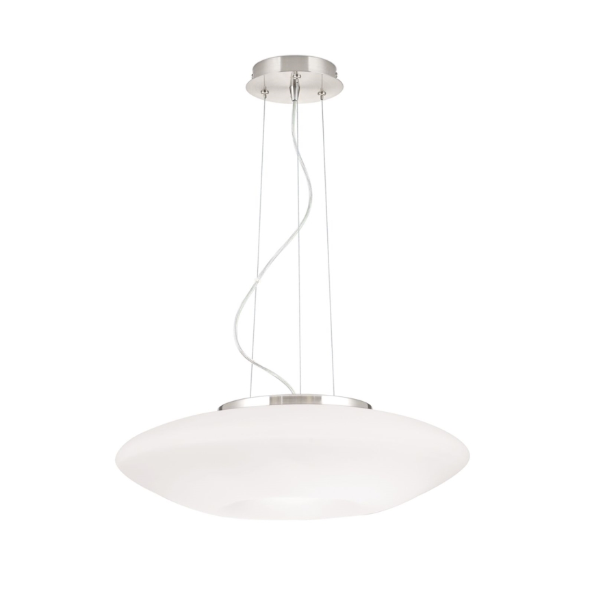 Κρεμαστό φωτιστικό οροφής BLANC 2xE27/60W/230V διάμετρος 49 cm ματ χρώμιο