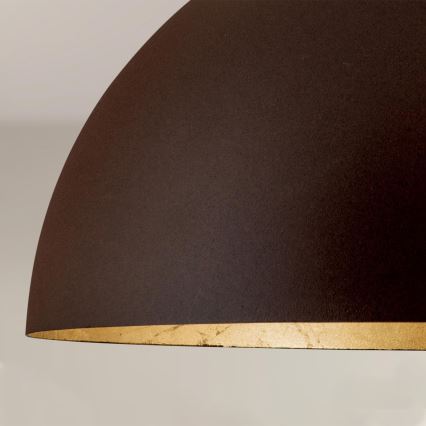 Κρεμαστό φωτιστικό οροφής ELIANO 1xE27/60W/230V διάμετρος 50 cm καφέ/χρυσό