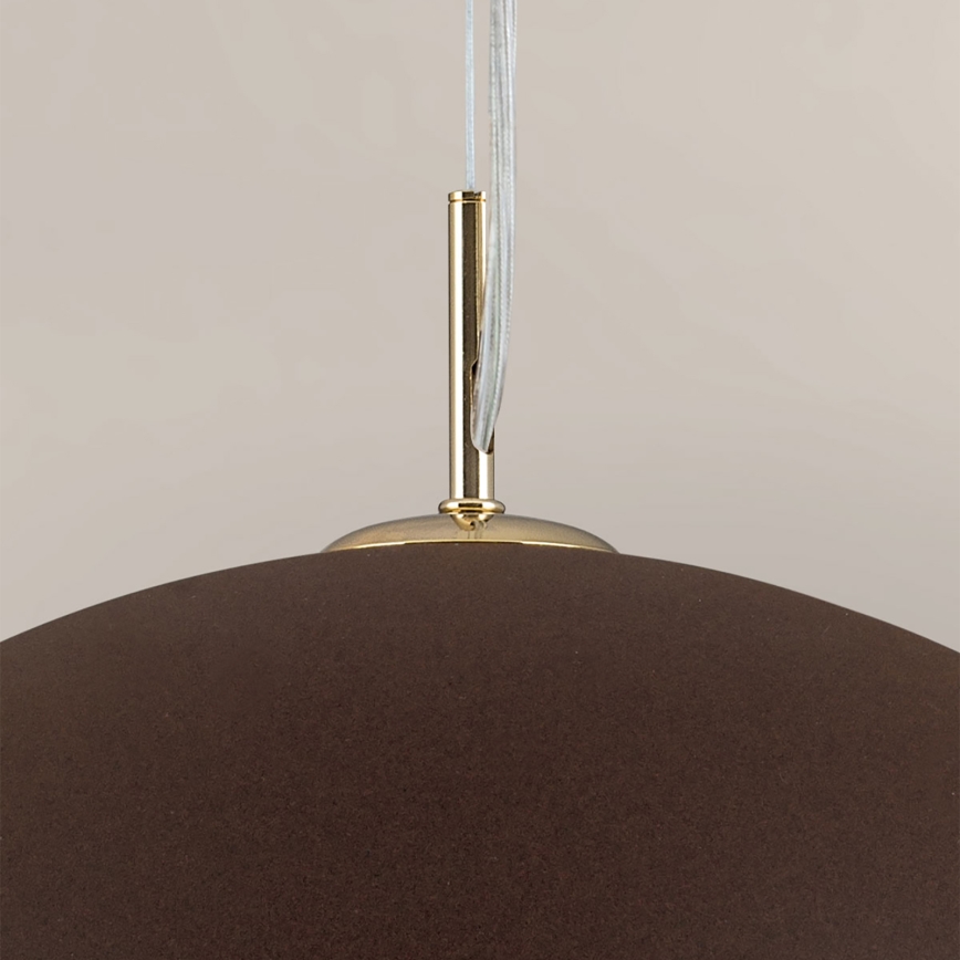 Κρεμαστό φωτιστικό οροφής ELIANO 1xE27/60W/230V διάμετρος 50 cm καφέ/χρυσό