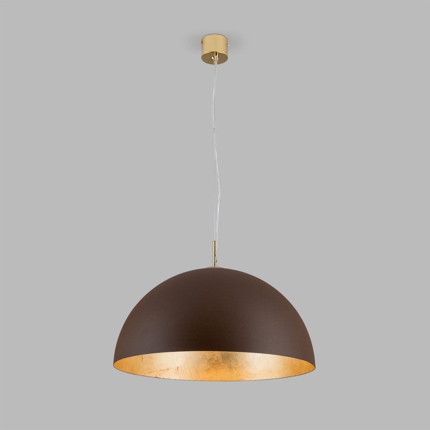 Κρεμαστό φωτιστικό οροφής ELIANO 1xE27/60W/230V διάμετρος 50 cm καφέ/χρυσό
