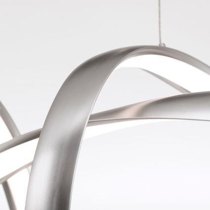 Led Dimmable κρεμαστό φωτιστικό οροφής CIRCUS LED/36W/230V ασημί