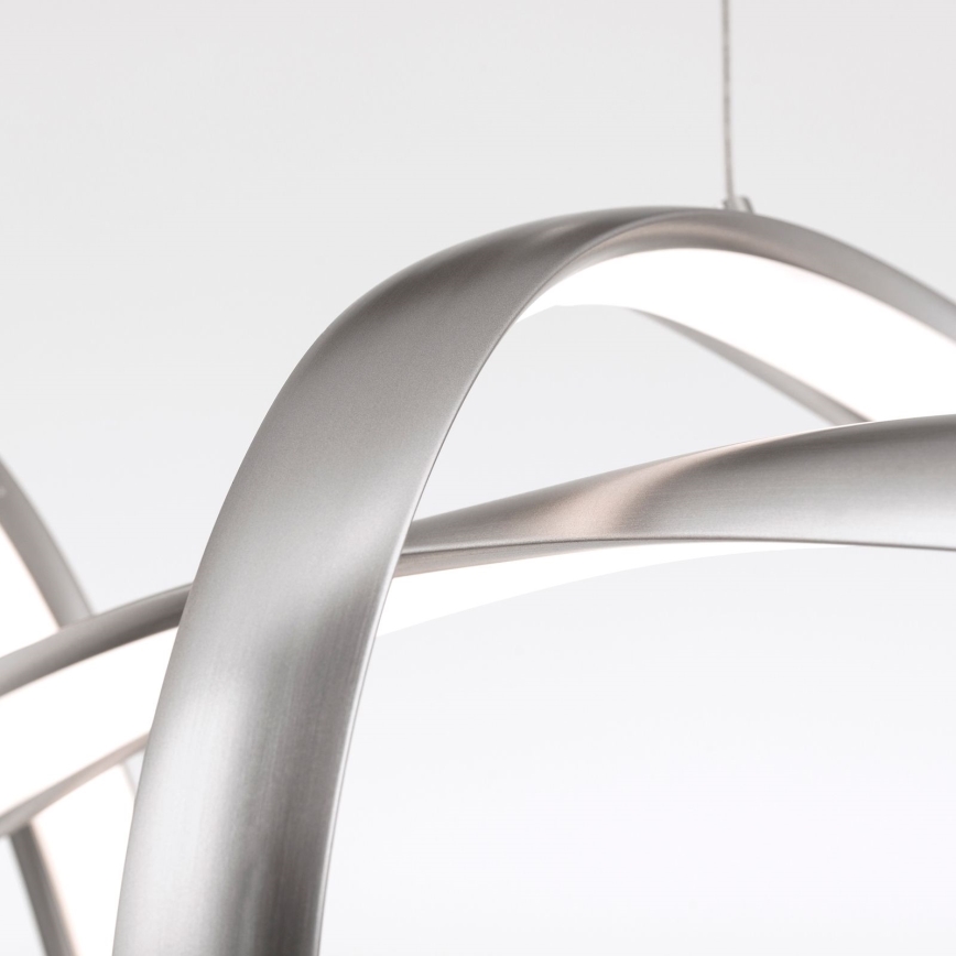 Led Dimmable κρεμαστό φωτιστικό οροφής CIRCUS LED/36W/230V ασημί