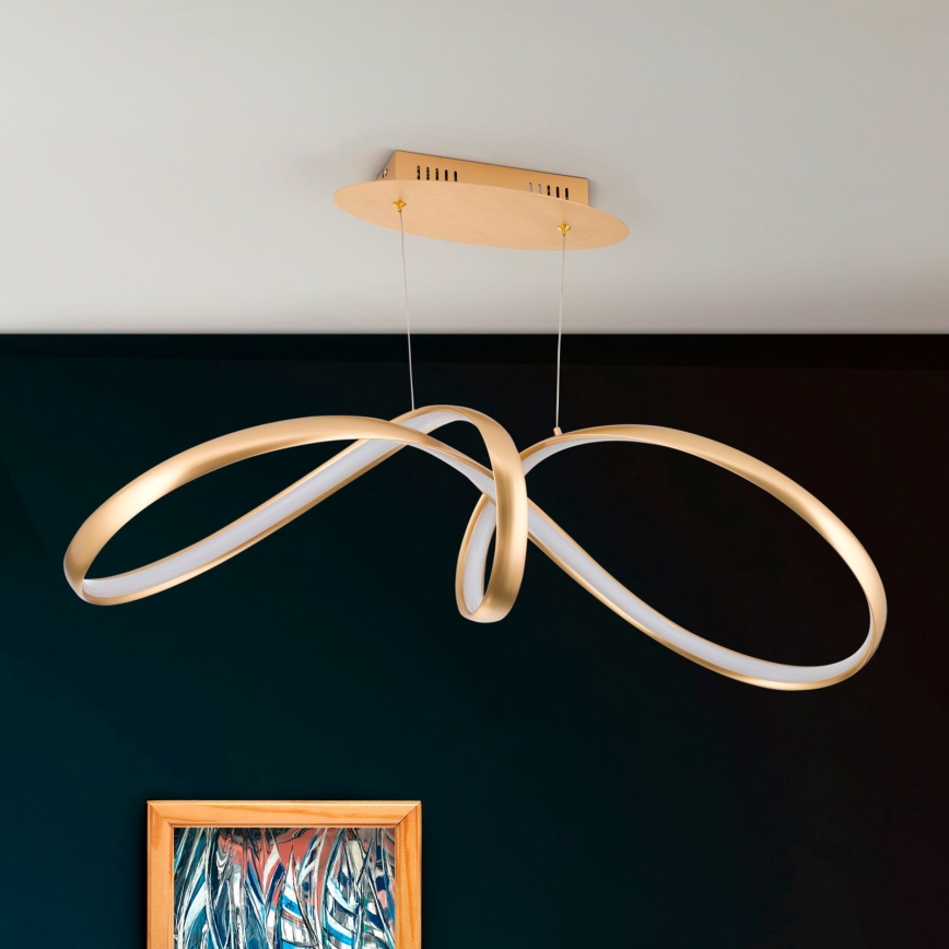 Ρυθμιζόμενο LED φωτιστικό οροφής με καλώδιο CIRCUS LED/36W/230V χρυσό