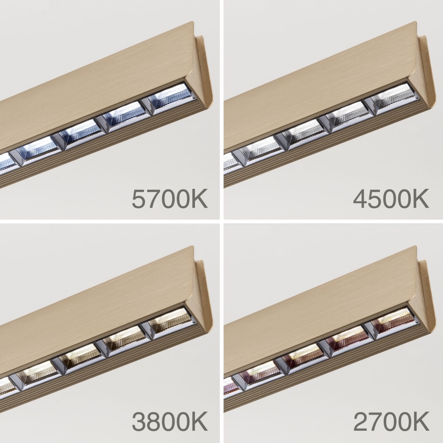 Led Dimmable κρεμαστό φωτιστικό οροφής TARA LED/44W/230V 2700/3800/4500/5700K χρυσό