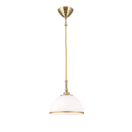 Κρεμαστό φωτιστικό οροφής OLD LAMP 1xE27/40W/230V λευκό/ορείχαλκος