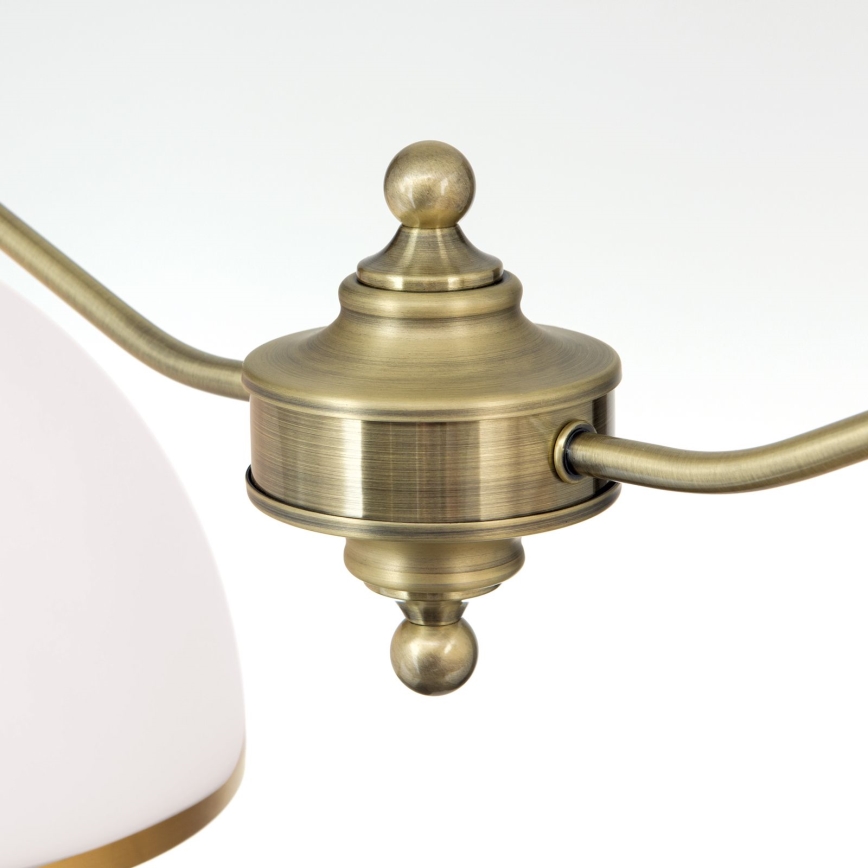 Κρεμαστό φωτιστικό οροφής OLD LAMP 2xE27/40W/230V λευκό/ορείχαλκος