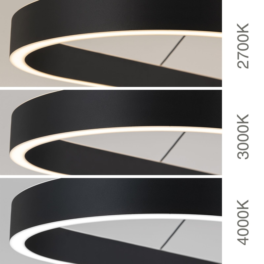 Κρεμαστό φωτιστικό LED με καλώδιο CARRARA LED/80W/230V 2700/3000/4000K μαύρο