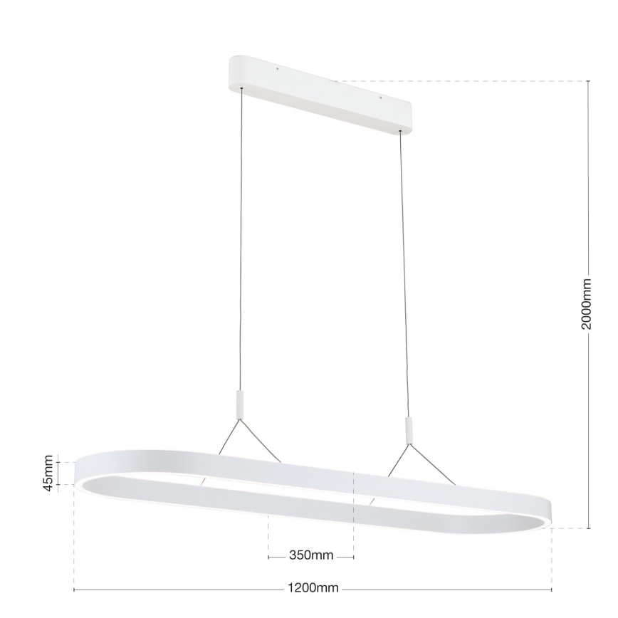 Κρεμαστό φωτιστικό CARRARA LED/80W/230V 2700/3000/4000K λευκό