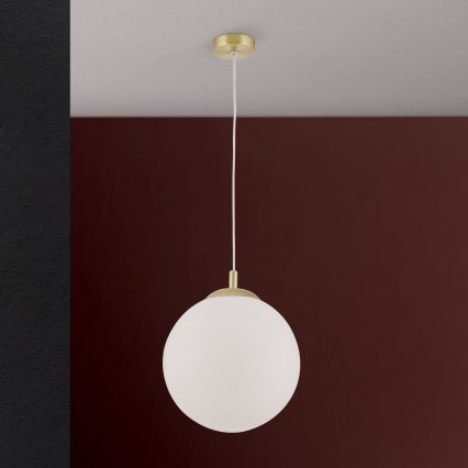 Κρεμαστό φωτιστικό με καλώδιο MADIS 1xE27/60W/230V χρυσό