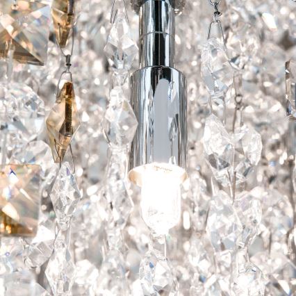 Κρυστάλλινο φωτιστικό οροφής CRYSTALRIVER 21xG9/40W/230V γυαλιστερό χρώμιο