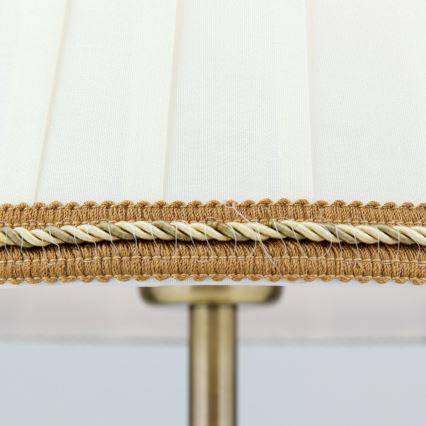 Eπιτραπέζιο φωτιστικό TONIA 1xE27/60W/230V διάμετρος 25 cm λευκό/μπρονζέ