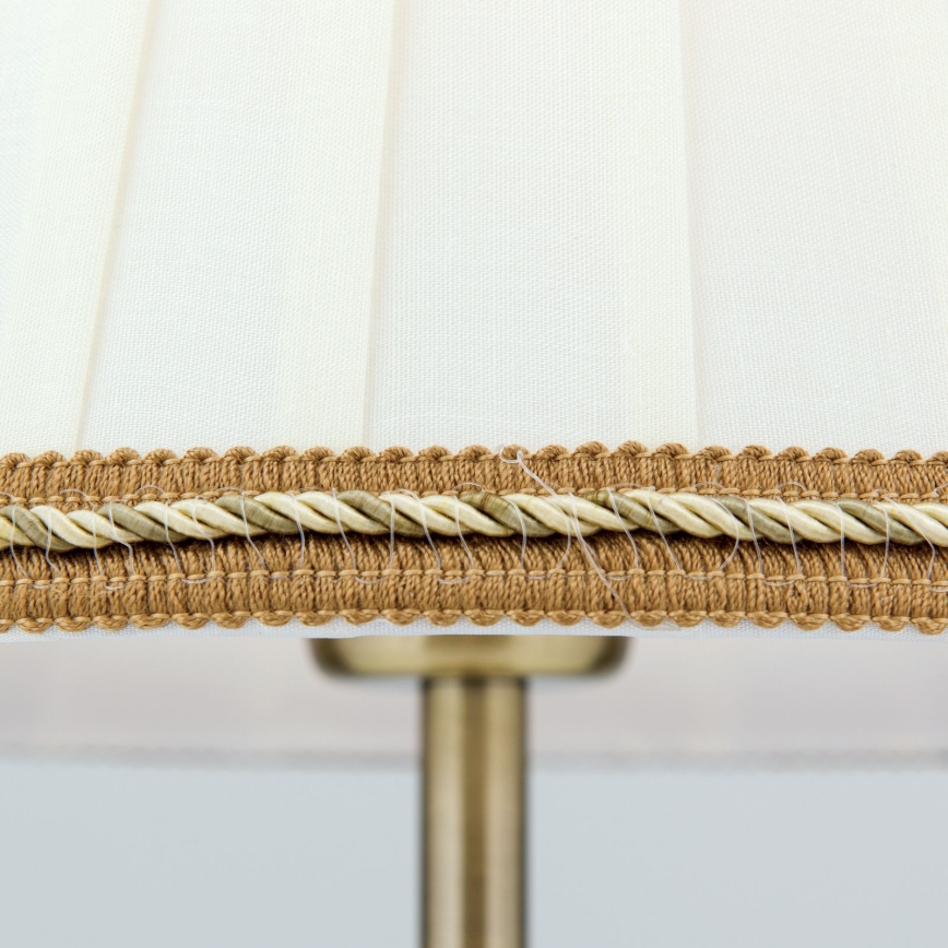 Eπιτραπέζιο φωτιστικό TONIA 1xE27/60W/230V διάμετρος 25 cm λευκό/μπρονζέ