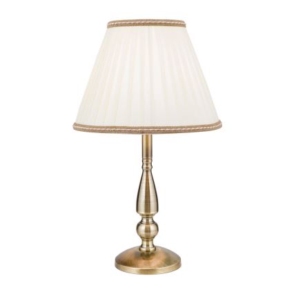 Eπιτραπέζιο φωτιστικό TONIA 1xE27/60W/230V διάμετρος 30 cm λευκό/μπρονζέ