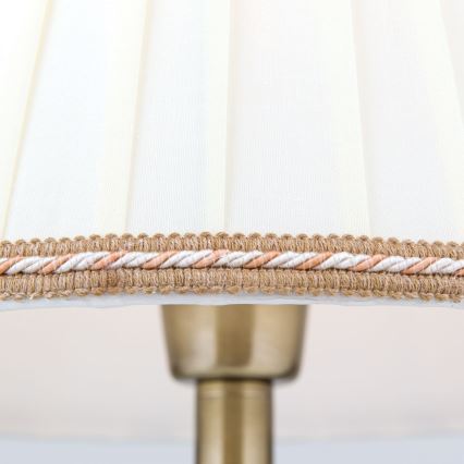 Eπιτραπέζιο φωτιστικό TONIA 1xE27/60W/230V διάμετρος 30 cm λευκό/μπρονζέ