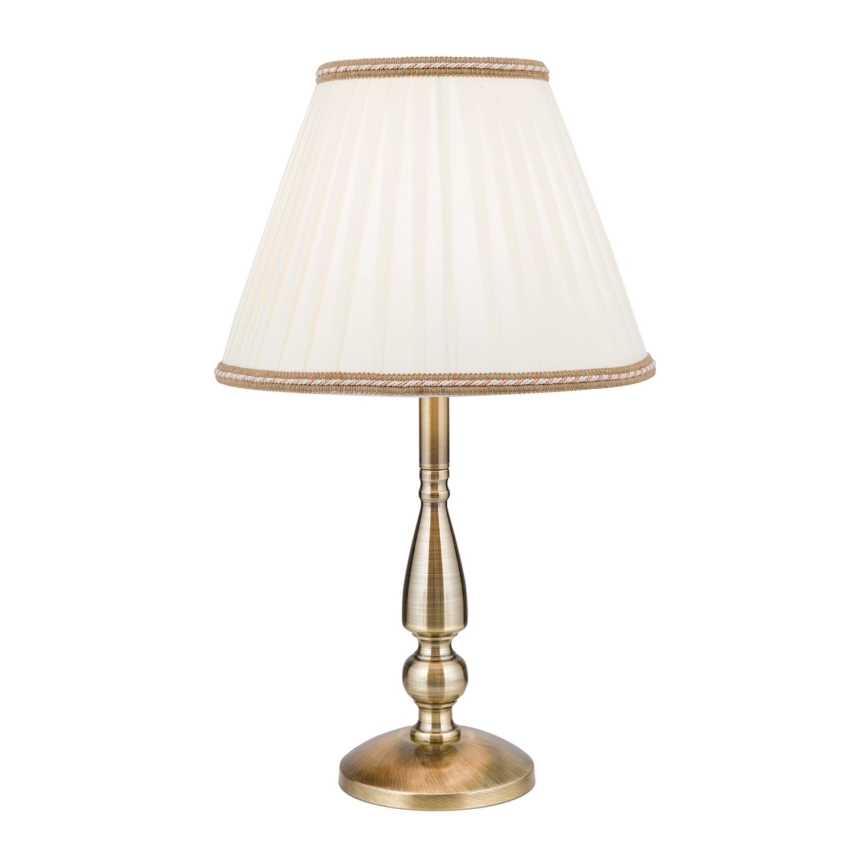 Eπιτραπέζιο φωτιστικό TONIA 1xE27/60W/230V διάμετρος 30 cm λευκό/μπρονζέ