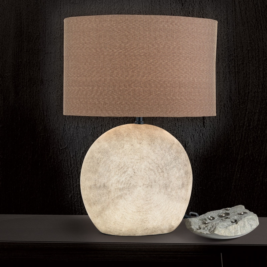 Eπιτραπέζιο φωτιστικό ETHNO 1xE27/60W/230V ceramics καφέ/μπεζ