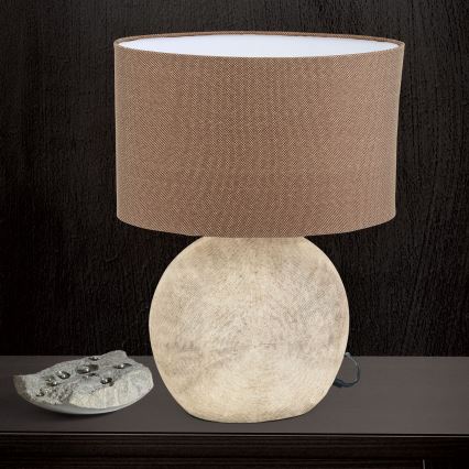 Eπιτραπέζιο φωτιστικό ETHNO 1xE27/60W/230V ceramics καφέ/μπεζ