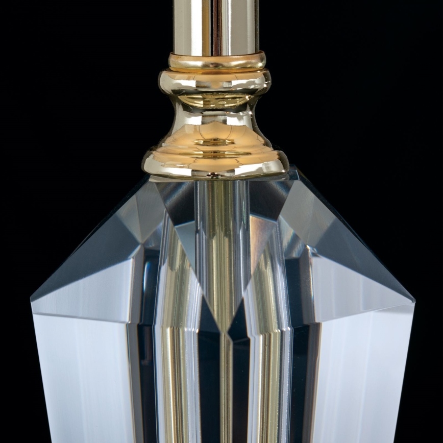 Επιτραπέζια κρυστάλλινη λάμπα VERONIQUE 1xE27/60W/230V κρεμ/διαφανής