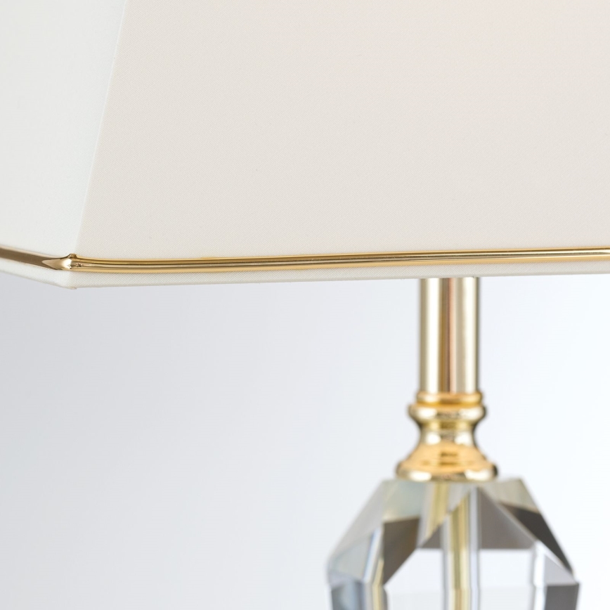Επιτραπέζια κρυστάλλινη λάμπα VERONIQUE 1xE27/60W/230V κρεμ/χρυσό