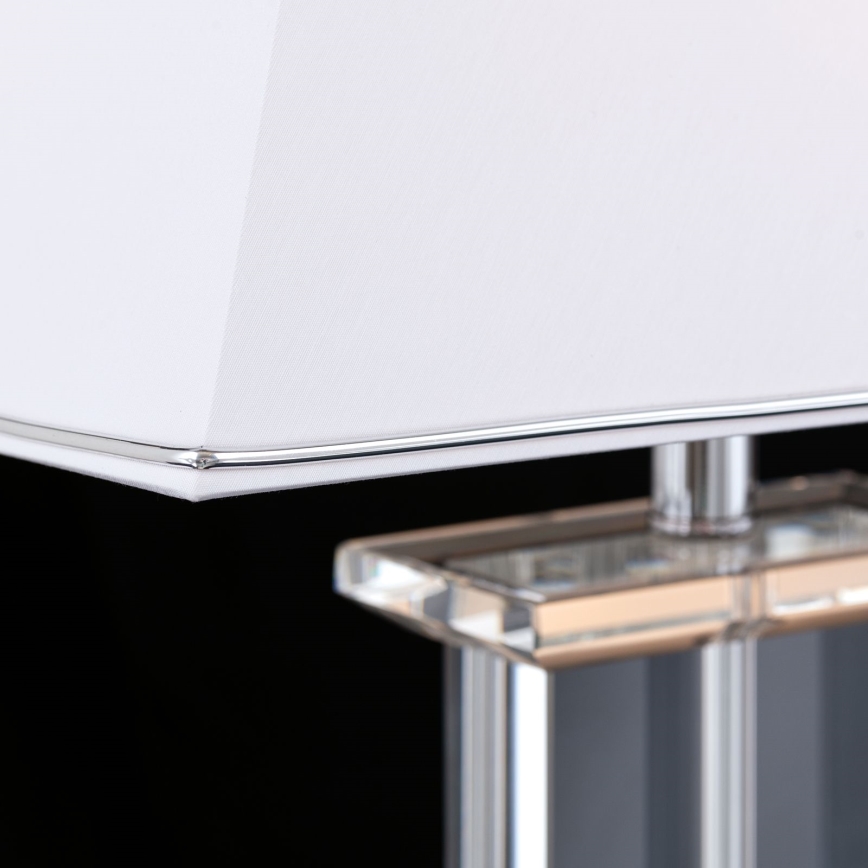 Επιτραπέζια κρυστάλλινη λάμπα VERONIQUE 1xE27/60W/230V λευκό/διαφανής