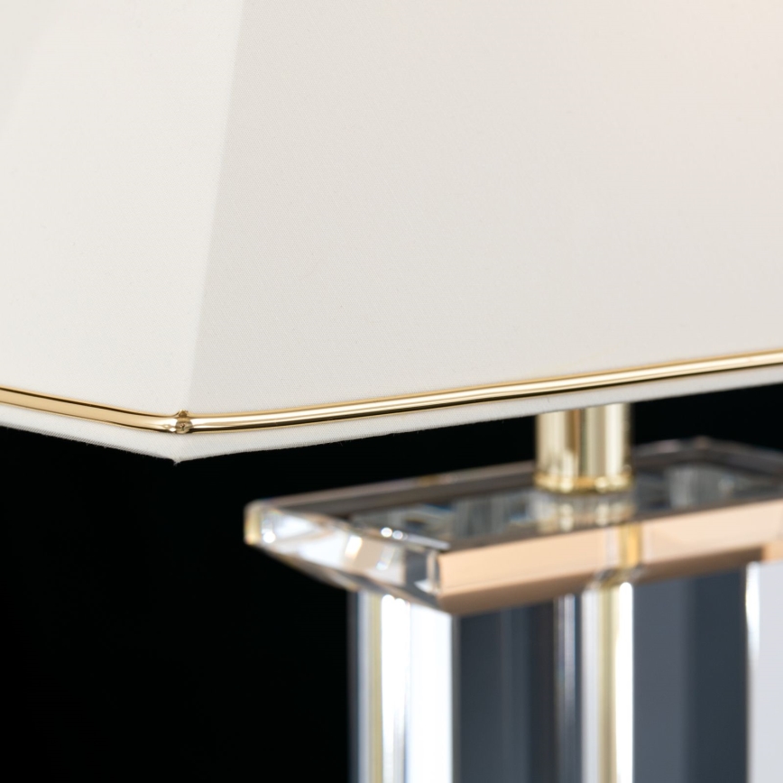 Επιτραπέζια κρυστάλλινη λάμπα VERONIQUE 1xE27/60W/230V κρεμ/διαφανής