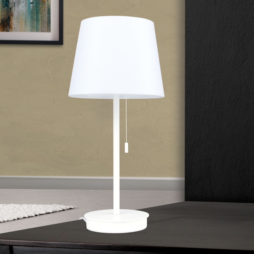 Eπιτραπέζιο φωτιστικό with USB port LUDWIG 1xE27/40W/230V 50 cm λευκό
