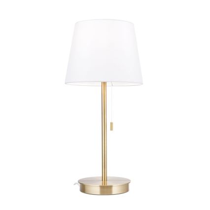 Eπιτραπέζιο φωτιστικό with USB port LUDWIG 1xE27/40W/230V 50 cm λευκό/χρυσό