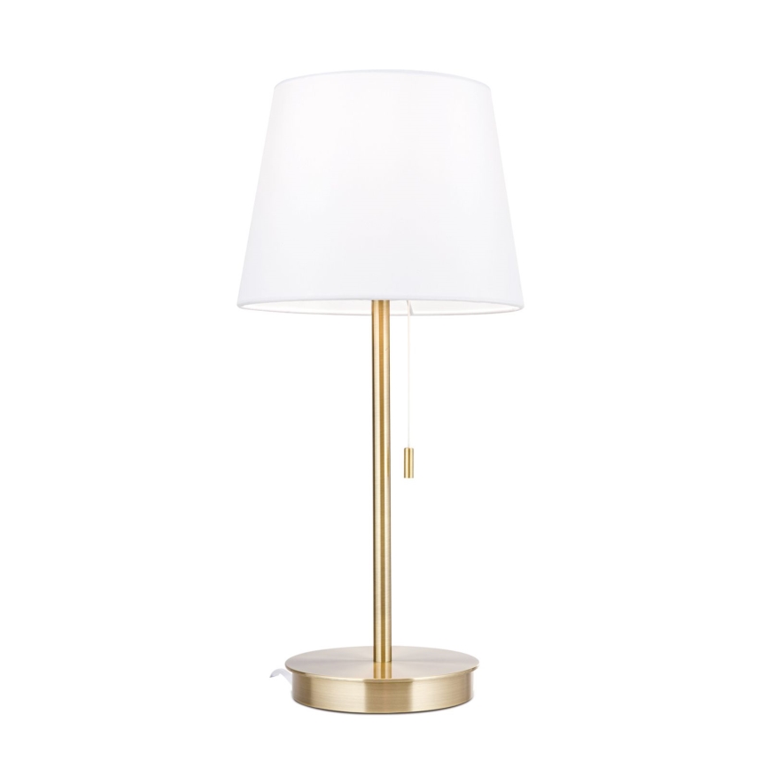 Eπιτραπέζιο φωτιστικό with USB port LUDWIG 1xE27/40W/230V 50 cm λευκό/χρυσό