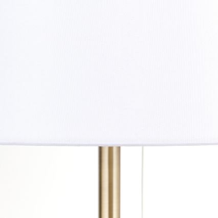 Eπιτραπέζιο φωτιστικό with USB port LUDWIG 1xE27/40W/230V 50 cm λευκό/χρυσό