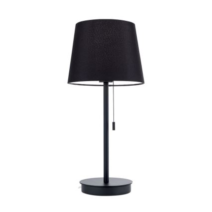 Eπιτραπέζιο φωτιστικό with USB port LUDWIG 1xE27/40W/230V 50 cm μαύρο