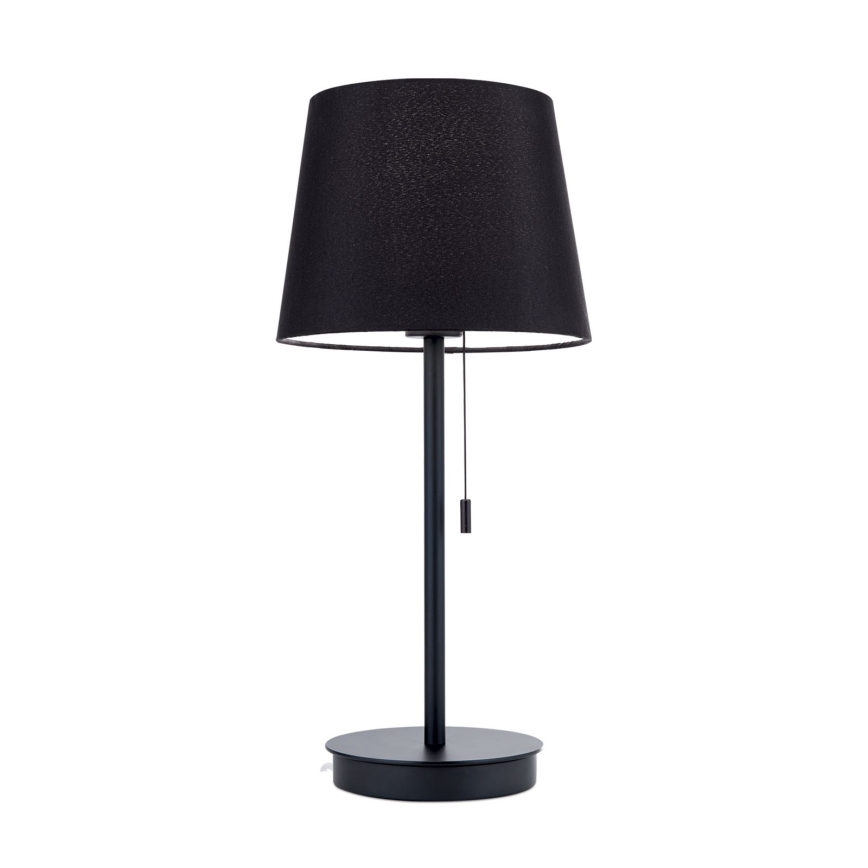 Eπιτραπέζιο φωτιστικό with USB port LUDWIG 1xE27/40W/230V 50 cm μαύρο